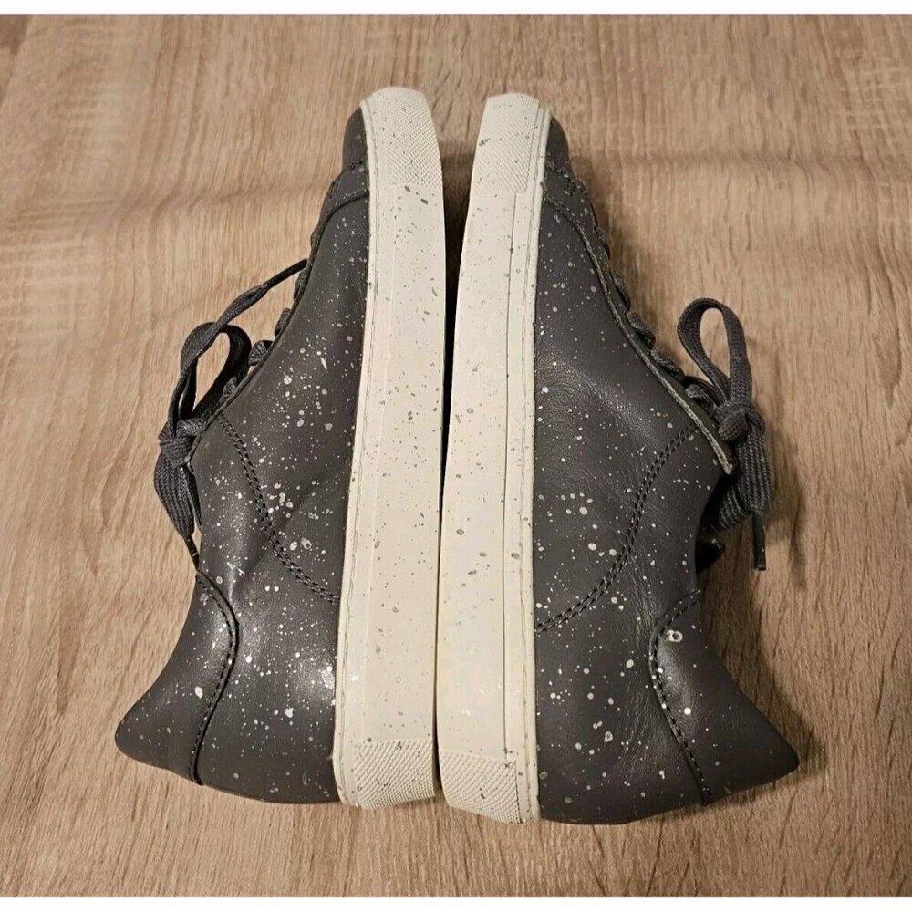 Skechers Size 7 Womens Gray Silver Speckles Leather Shoes Sneakers - Picture 6 of 8